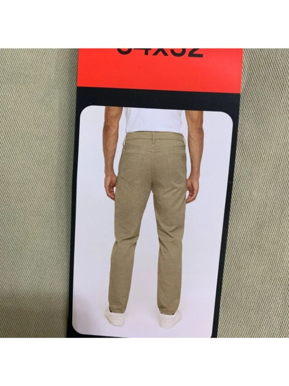 NWT Banana Republic 5 Pocket Men's 34x32 Beige Slim Fit Chino Pants